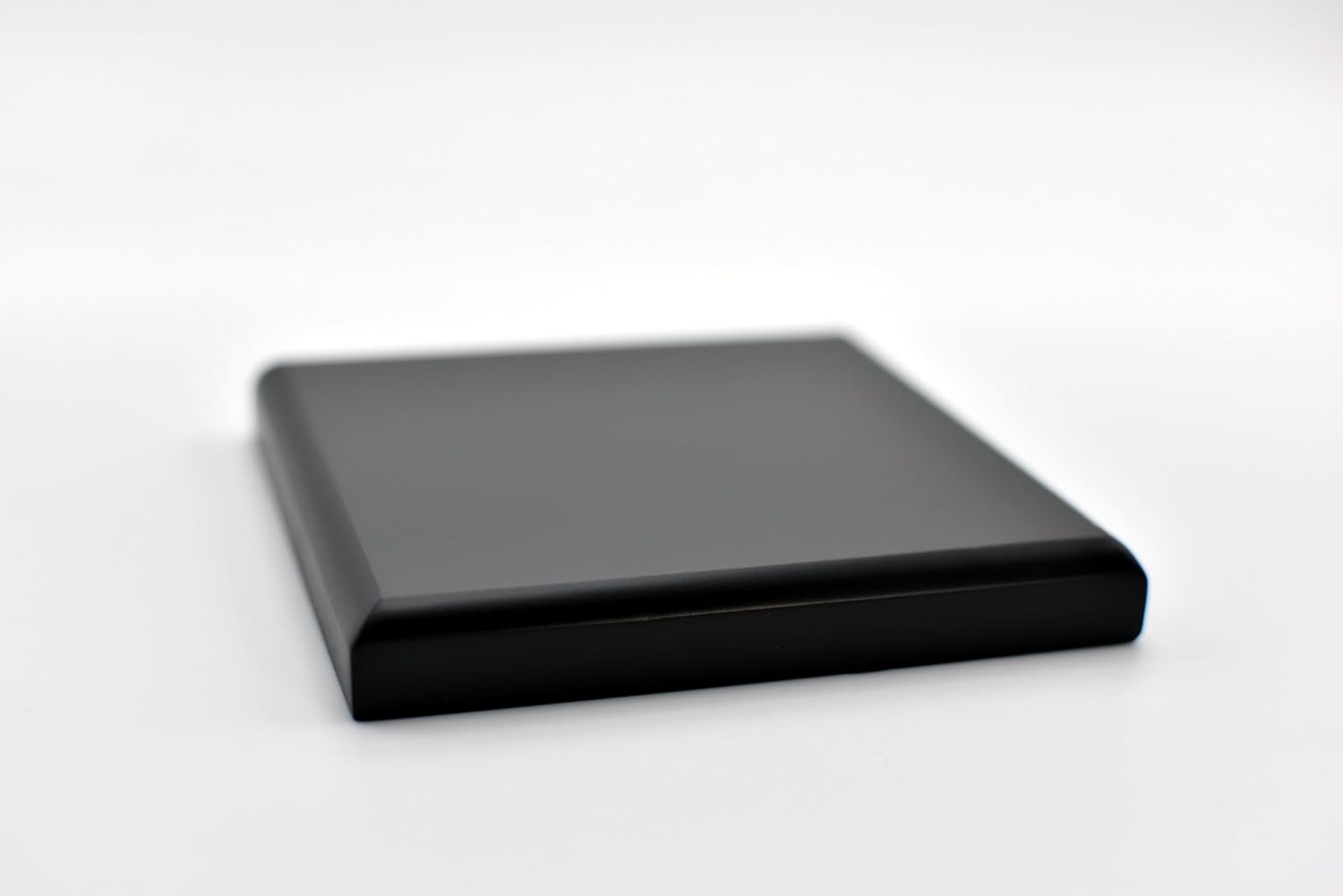 Square MDF Wood Display Base 12x12 Inches Black