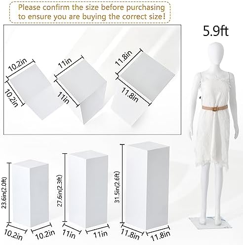 Vincidern 3pcs Metal Pedestal Stand for Party and Home Decor