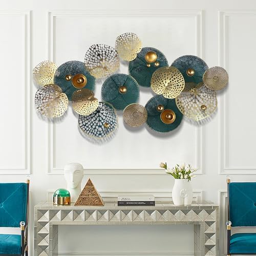 Large Metal Wall Decor 3D Lotus Leaf Sculpture