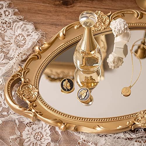Sooyee Gold Mirror Tray for Vanity and Coffee Table