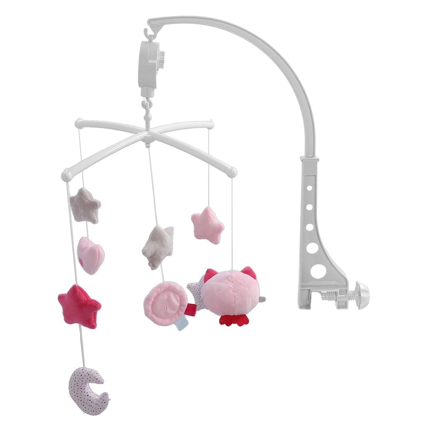 Portable Plush Baby Mobile with Music Box for 0-1 Year Olds