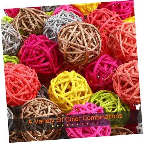 100pcs Colorful Rattan Decorative Balls