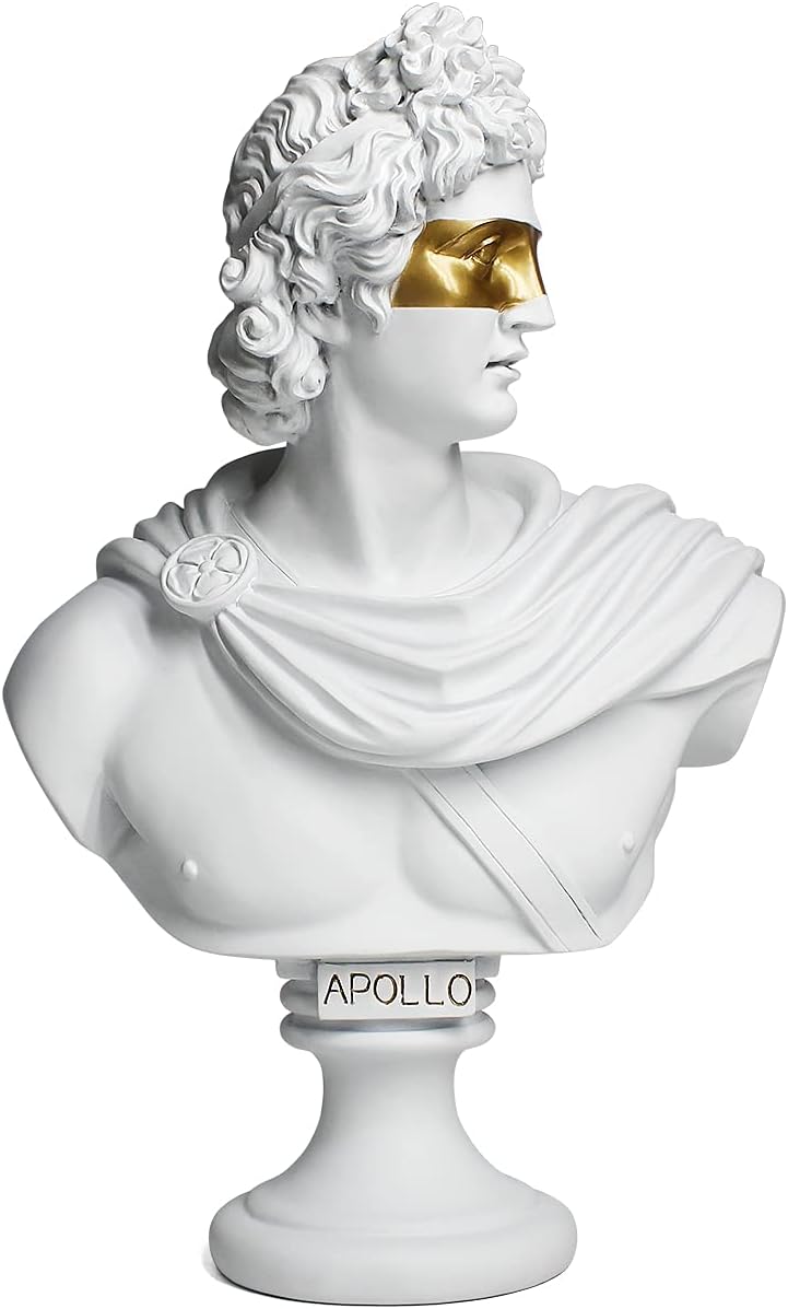YUEOECOR 14 Inch David Bust Statue Home Decor