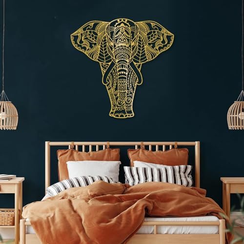 Cadeali Elephant Metal Wall Art Sculpture