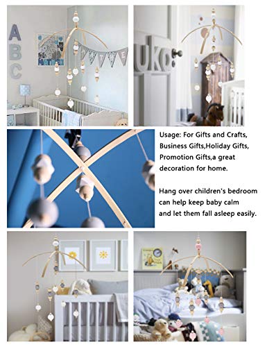 AONTUS Wooden Hexagon Baby Mobile - Gray 118 x 192 In