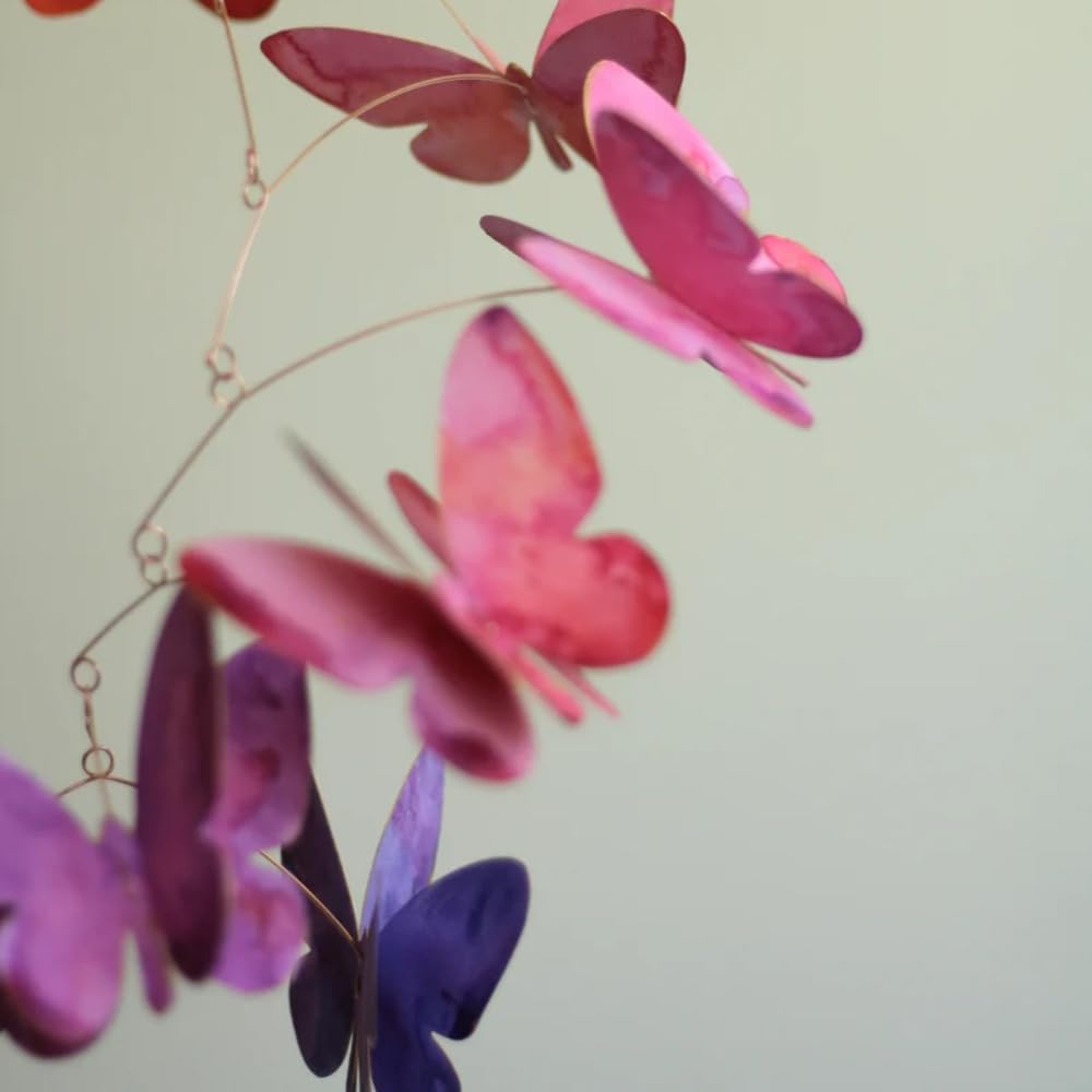 Flower Colors Butterfly Mobile Wall Decor