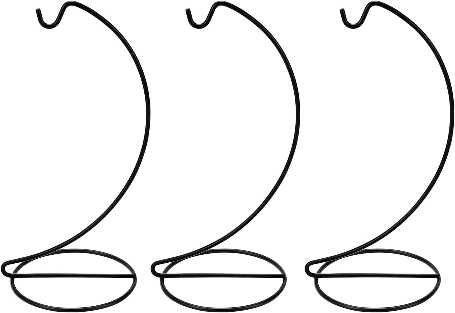 Abom 9in Ornament Display Stand 3 Pack Hanging Hook Hanger for Glass Globe Air Plant Terrarium and Wedding Decor