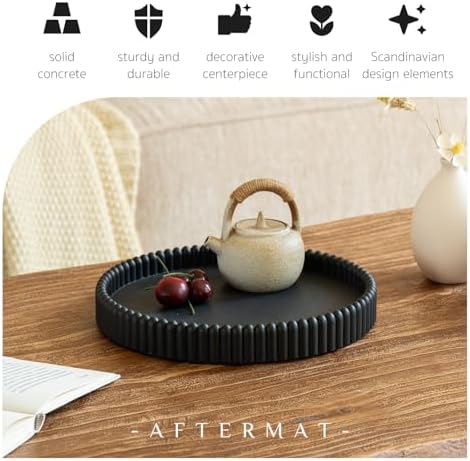 Concrete Black Coffee Table Decor Tray 1