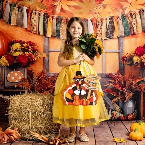 Thanksgiving Wooden Turkey Door Wreath Sign