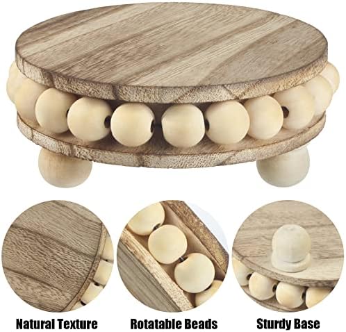 2 Pack Wooden Risers for Home Dcor Display Stand