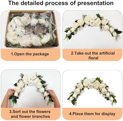 Arch Flowers Artificial Floral Swag 23 Inch Ivory