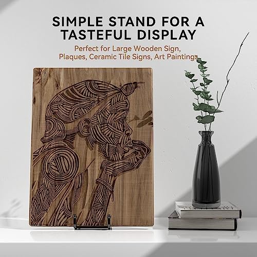 4 Pack 10 Inch Plate Stands for Display - Metal Square Wire Holder for Plates Frames Books and Platters