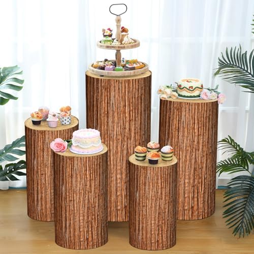 5 Pcs Party Cylinder Stand Covers Spandex