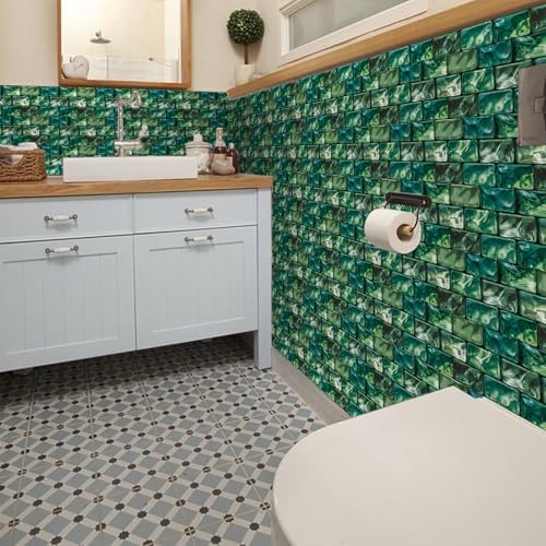 TUOKING 24-Pack Waterproof PVC Wall Stickers for Kitchen and Bathroom