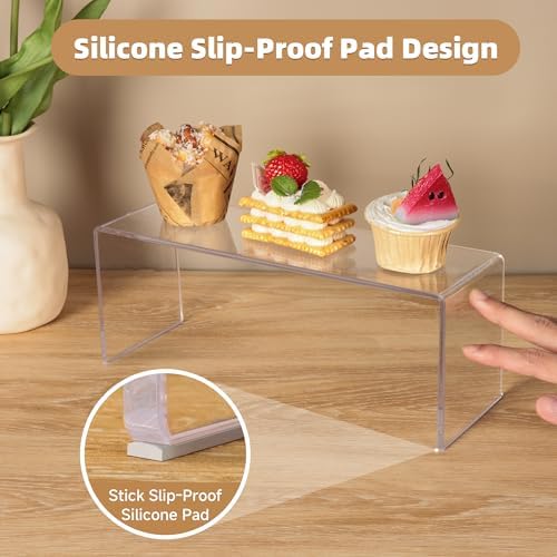 4 Pack Acrylic Risers Display Stand for Home Decor