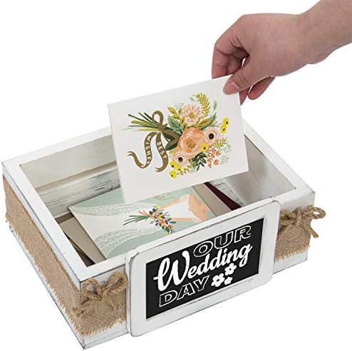MyGift Vintage White Wood Decorative Gift Box 1