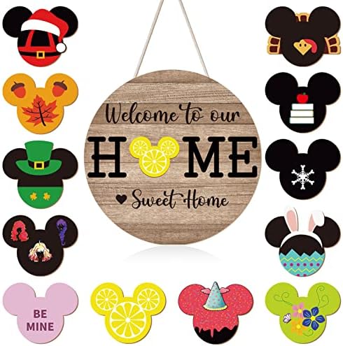 13 Pcs Mouse Welcome Door Sign Set