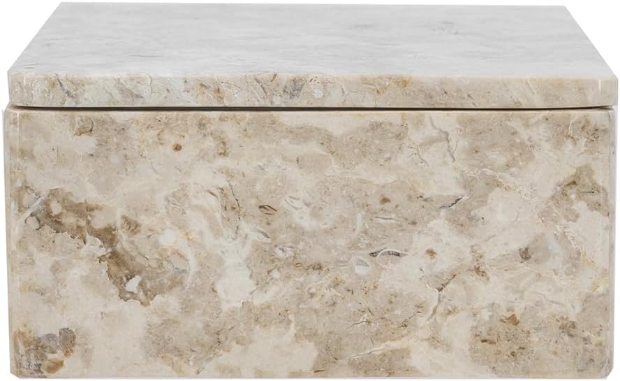 A B Home Beige Marble Decorative Box 1