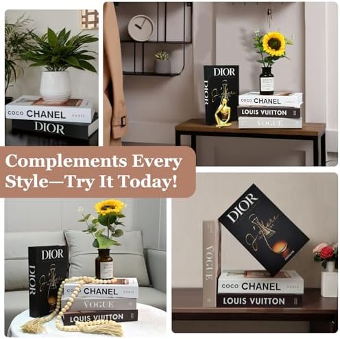 Modern Decorative Bookends Set of 4 with Tassel