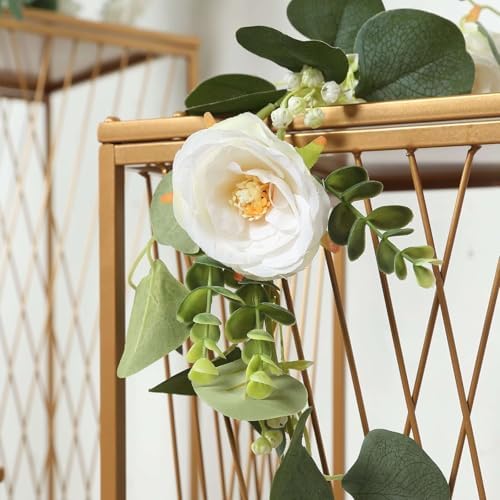 Efavormart Set of 3 Gold Metal Rectangular Pedestal Stands