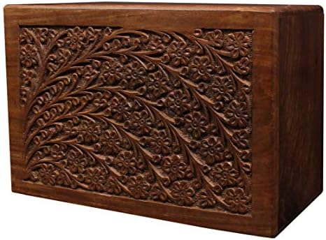 Hand-Carved Rosewood Urn Box - Extra Large 1