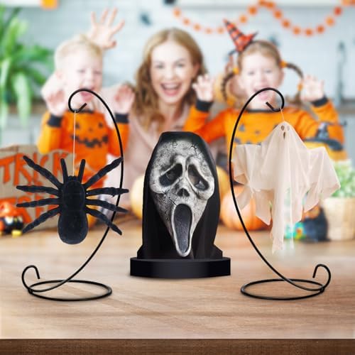 Abom 3 Pack 9in Ornament Display Stand Black Iron Hanging Hook for Festivals