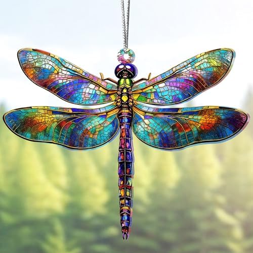 Dragonfly Gifts for Women Stained Glass Decor