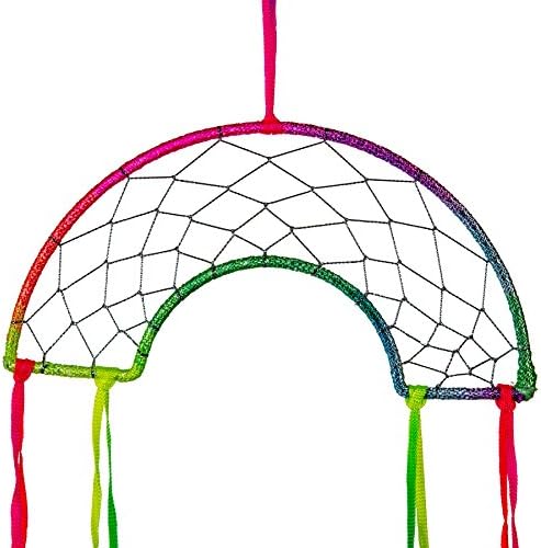 Rainbow Shape Dream Catcher with Feathers