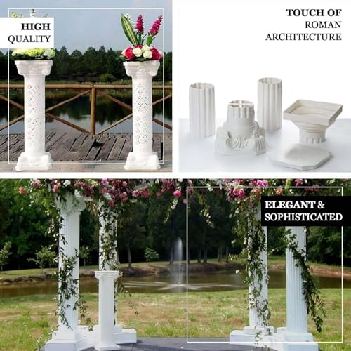 Efavormart 4 Pillars Roman Columns 36 Inch Tall Decorative Set