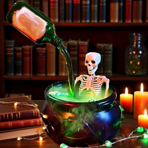HERLYMO Halloween Decorative Bowls with Floating Bottles and Diffuser