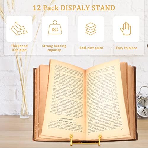 Kenning 12-Piece Gold Plate Holder Easel Display Stand