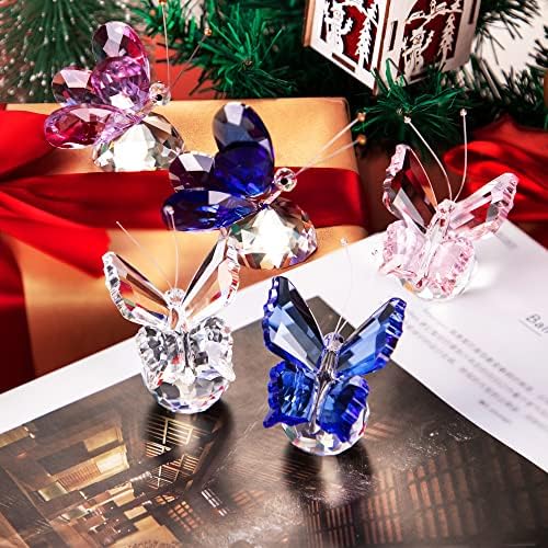 HD Crystal Flying Butterfly Figurine with Crystal Ball Base 1