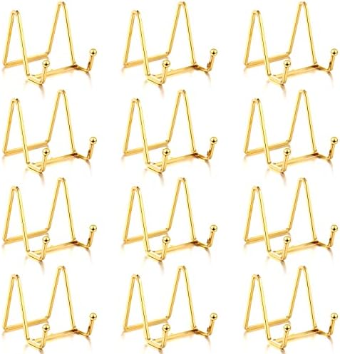 Kenning 12-Piece Gold Plate Holder Easel Display Stand