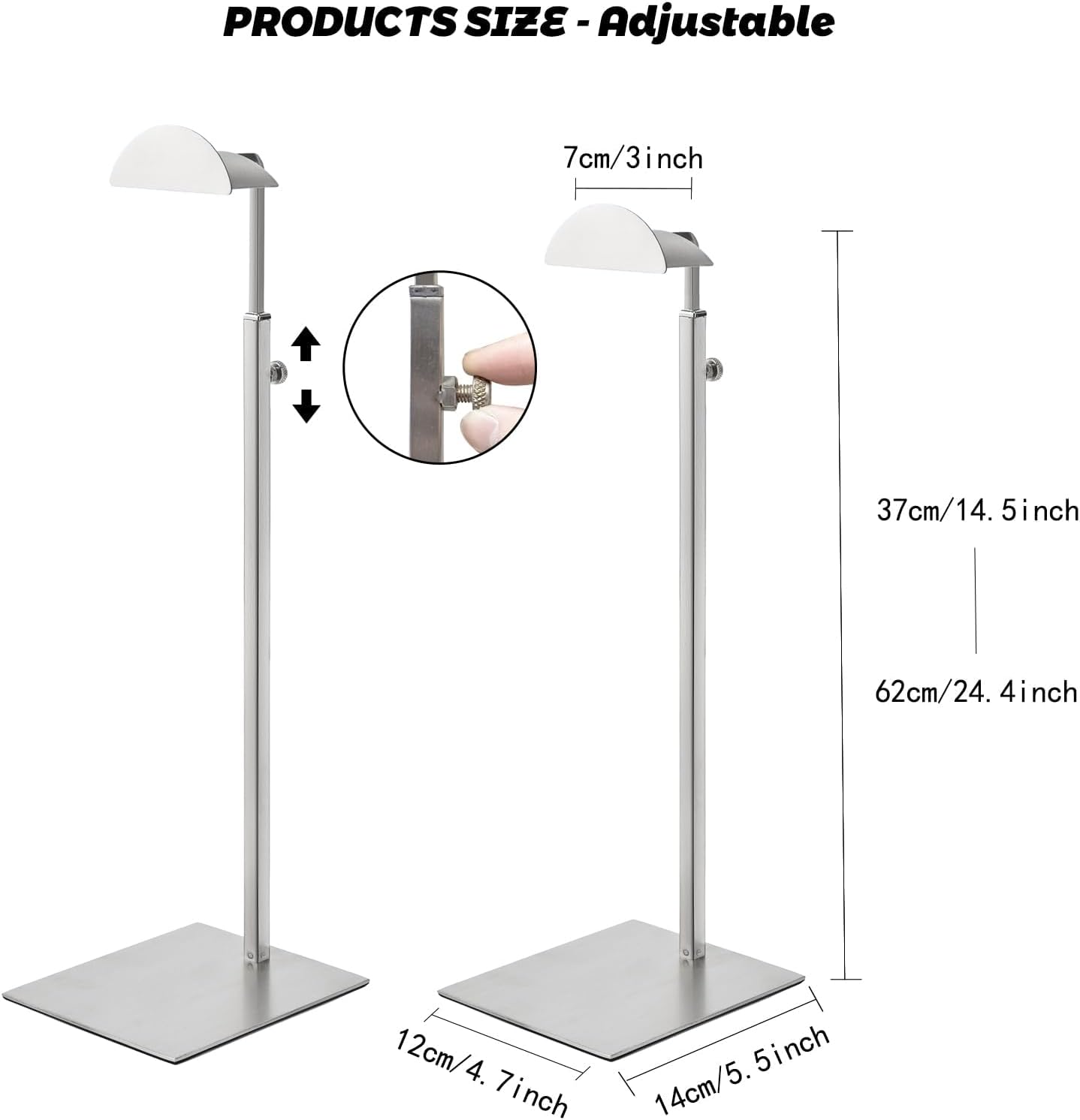 Stainless Steel Handbag Display Stand Set of 3