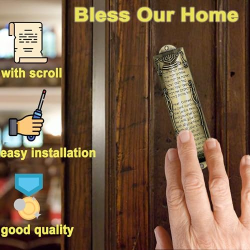 Zivosely Mezuzah Set Door with Scroll and Case