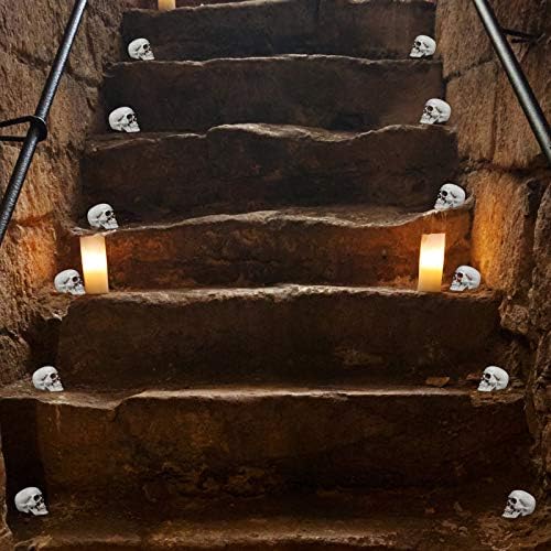 Gejoy 20 Pcs Halloween Mini Skulls Set for Home Decor