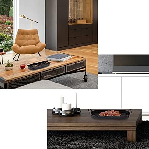 Hipiwe Rustic Metal Serving Tray with Handles 1