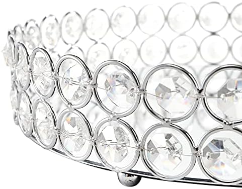 Hedume Mirrored Crystal Vanity Tray 10 Inch Cosmetic Organizer