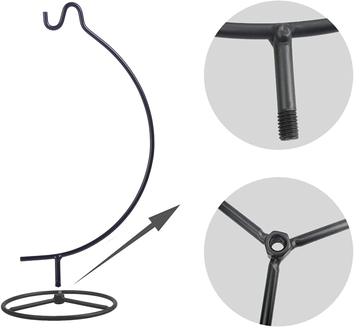 Stable Wooden Base Ornament Display Stand for Hanging Plants and Decor