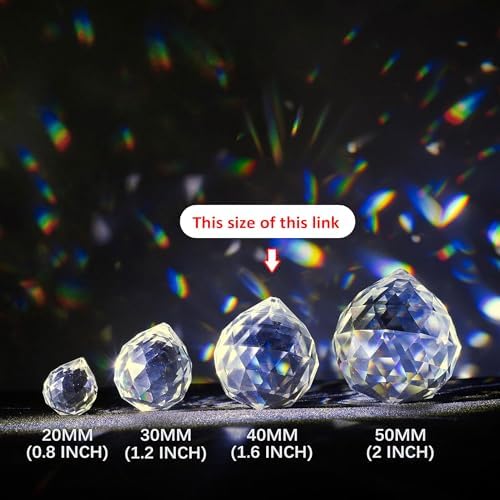 Clear Crystal Ball Suncatcher 20Pcs 40mm Feng Shui Decoration