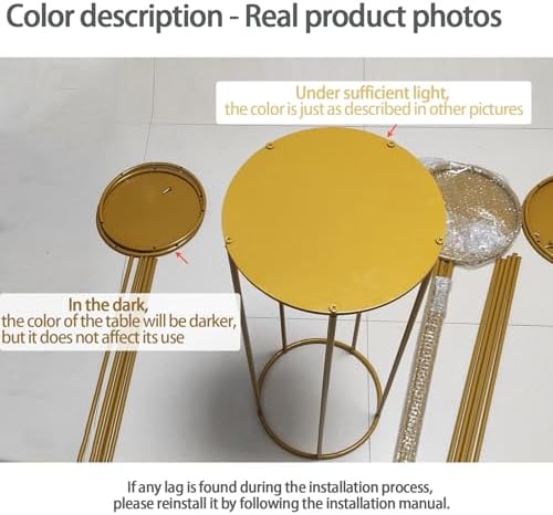 Vorriop 177 in Gold Pedestal Table for Parties