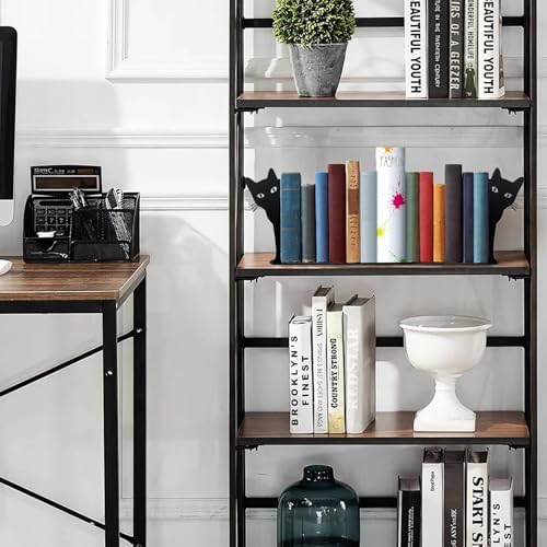 Peeping Cat Metal Bookends for Shelves