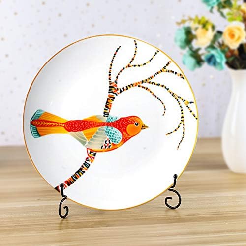 Iron Display Stand 2 Pack Black Easel Plate Photo Holder for Frames and Art