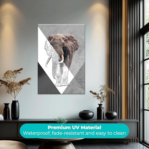 EGD Elephant Wall Art for Living Room Decor