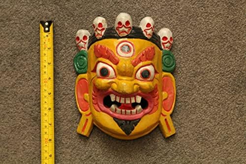 Himalayan Craft Wall Sculpture Mahakala Wooden Mask