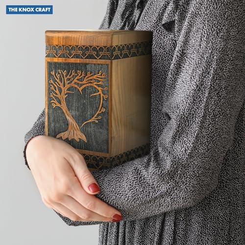 Rosewood Urns for Human Ashes - Tree of Life Wooden Funeral Box