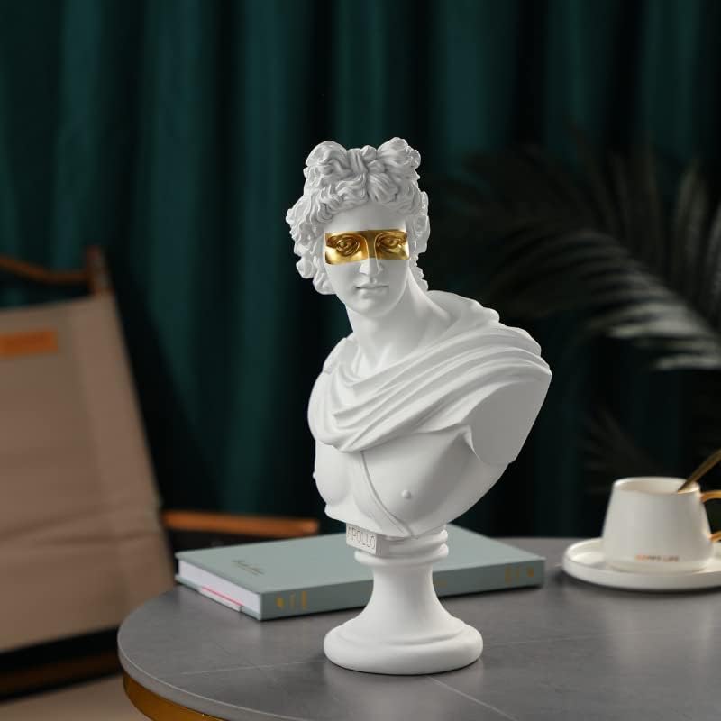 YUEOECOR 14 Inch David Bust Statue Home Decor
