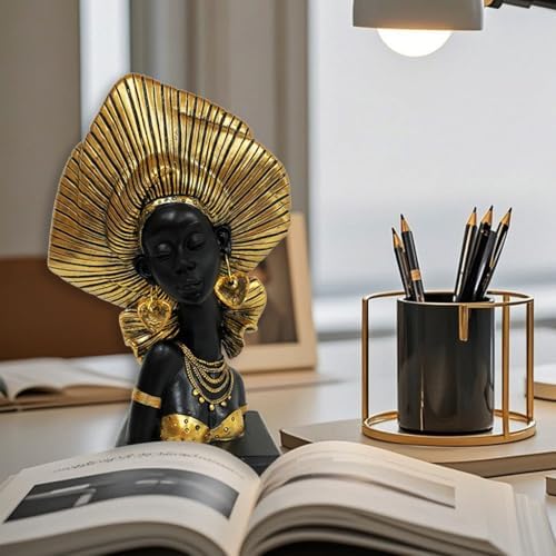 African Tribal Woman Sculpture - Modern Home Decor