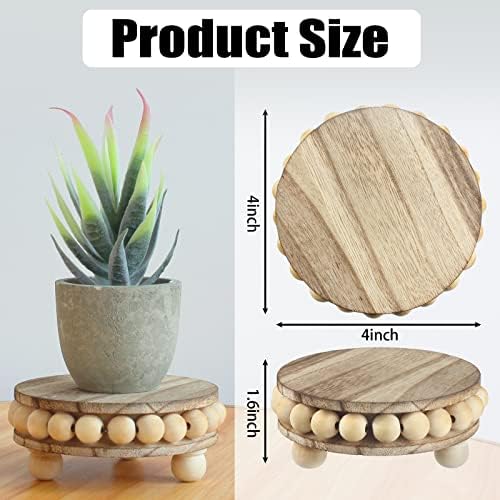 2 Pack Wooden Risers for Home Dcor Display Stand