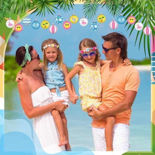 HyDren 40 Pcs Tropical Hanging Tree Decorations